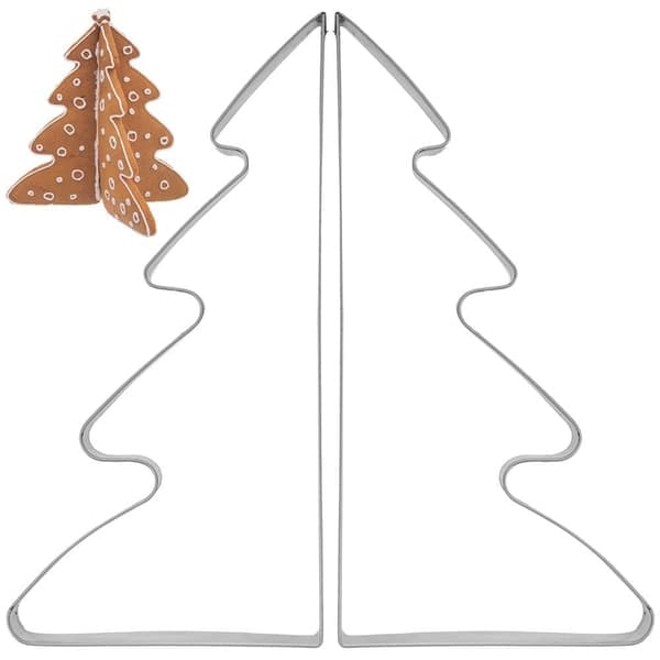 3D Pepparkaksgran Set - Julgransformar i Rostfritt Stål