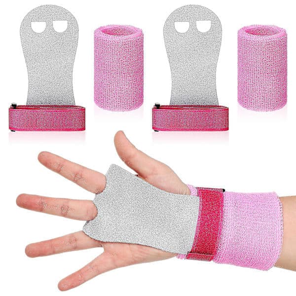 4 st Gymnastikgrepp och handledsband, stånggrepp, handflateskydd och handledsstöd för träningsövningar för barn (som visas)