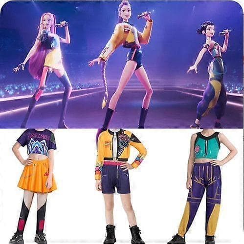 Ny 2025 KPop Demon Hunter Rumi Cosplay Kostym Mira Zoe Halloween Karneval Kläder Rumi