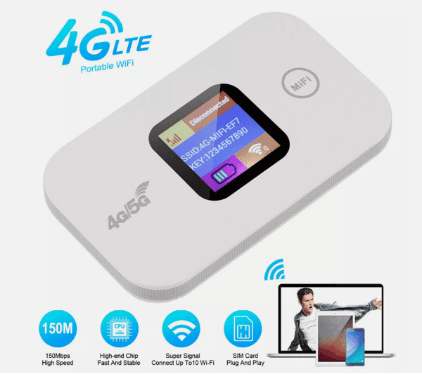 Mobil WiFi-router Bärbar 4G/5G LTE Router Mobil WiFi Hotspot 150 Mbps