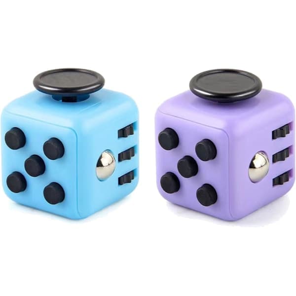 Fidget Leksak, 2 st Kuber, Stressreducerande, Sinnesleksaker, Šngestlindrande Leksak, Fingerleksak, Present till Barn och Vuxna med 6 Olika