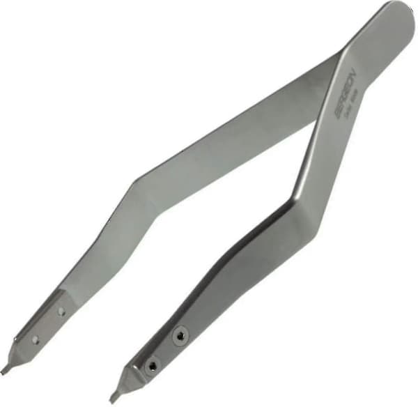 Bergeon 7825 Metallband Spänne Tång Fjäderstång Korn Tång Rostfritt Stål Ergonomisk Klocka, Silver