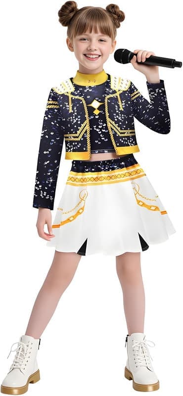 2025 Demon Hunter K-Pop Kostym | Halloween Outfit Kvinnor Barn Cosplay 140 cm