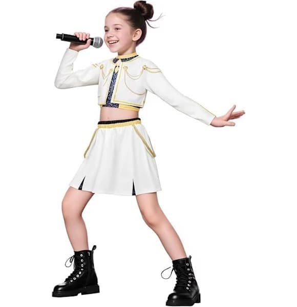 2025 Demon Hunter K-Pop Kostym | Halloween Outfit Kvinnor Barn Cosplay 140 cm