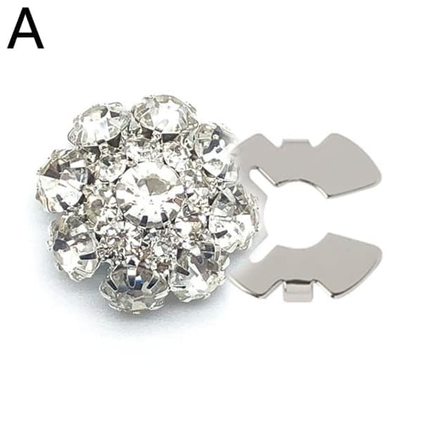Strass Knappskydd, 5 st Strassknappar för Dam Blusar, Avtagbara Skjortknappsklämmor Knapp Smycken, Kristall Fancy Knappar för