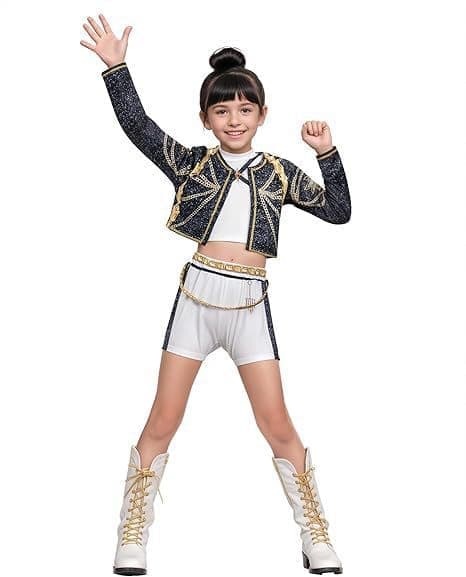 2025 Demon Hunter K-Pop Kostym | Halloween Outfit Kvinnor Barn Cosplay 120 cm