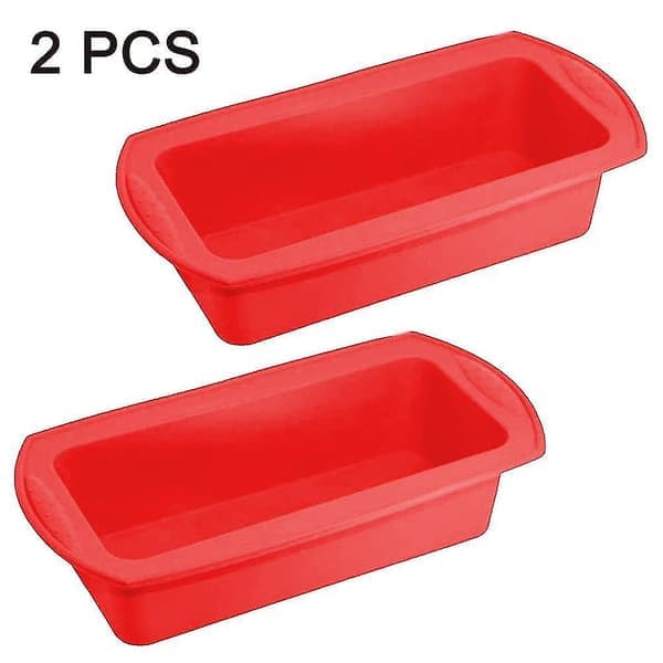 2 st Silikonbrödform Non-stick Silikonbakform, röd