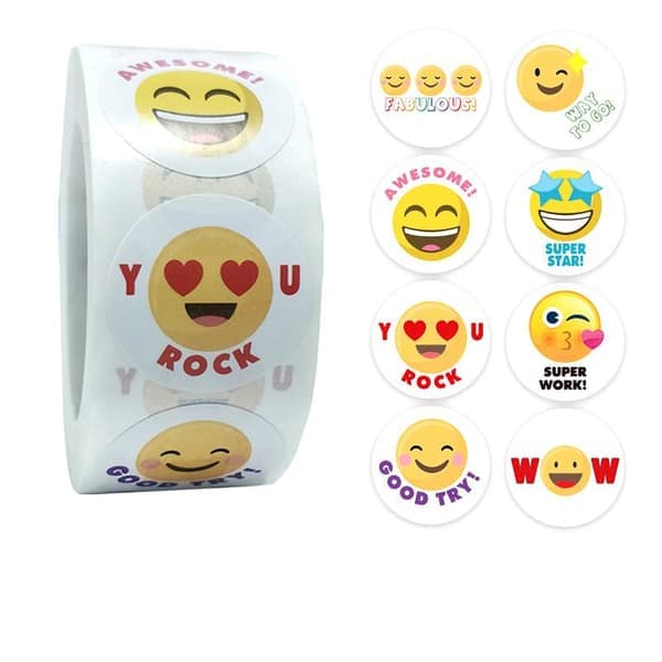 500st stickers klistermärken - Smiley / Emoji motiv - Cartoon