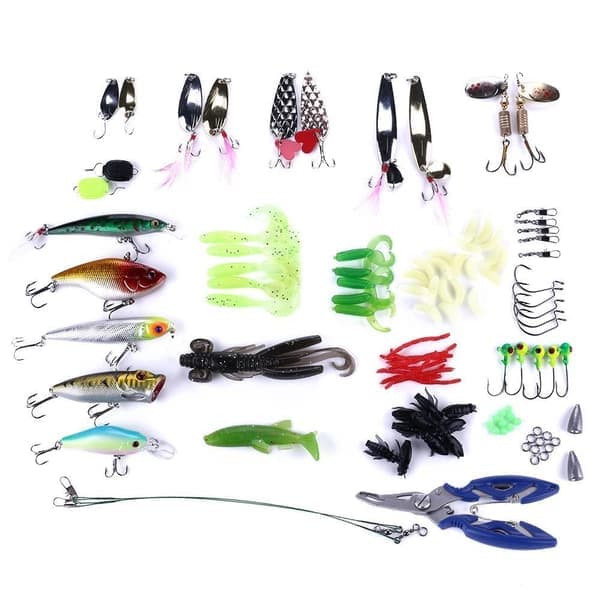 110-pack med fiskedrag och tillbehör - Fishing lures