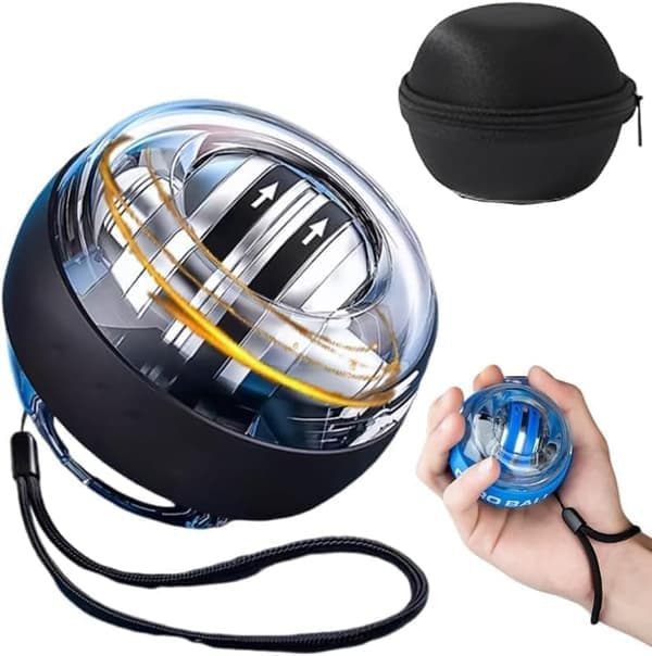 Gyro Ball Handtränare med räknare & LED, Handledsboll Grepptränare för handled & underarm