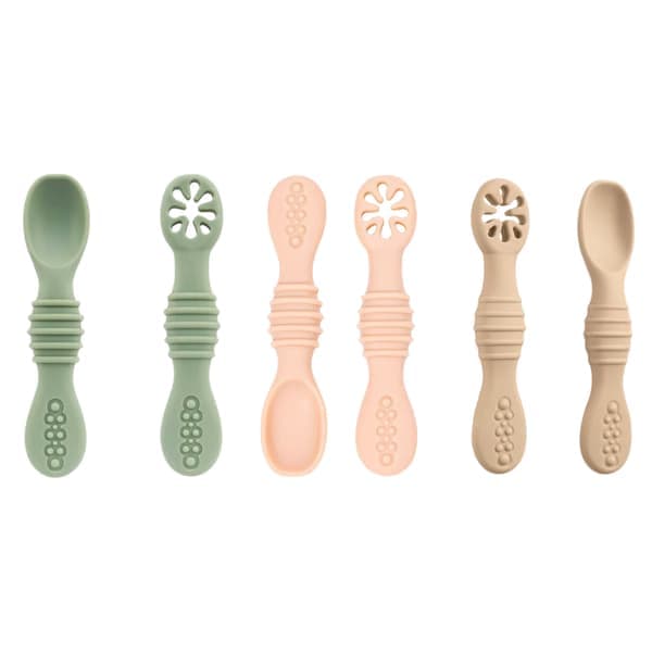 3-pack babyskedar i silikon, mjuka skedar CDQ