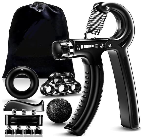 Fitbeast Handtränare Fingertränare, Greppstyrketränare Träningsset - 5-pack, Justerbar Grepptränare, Fingerträningsapparat, Handledstränare,