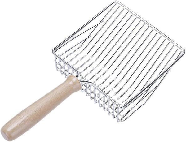 Kattsandsspade, metallspade, med trhandtag, kattsandsspade, hundspade, 28 cm