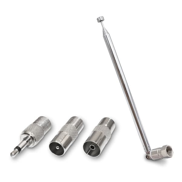 FM-radioantenn, Mellbree-antenn med 4 adaptrar, 10 sektioner, FM-antenn inomhus, för 75 ohm obalanserad Tivoli Audio Model Yamaha Denon