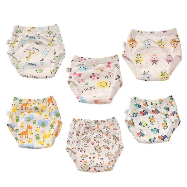 Unisex bomullsåteranvändbara potträningsbyxor Andningsbara 6-pack 100 style 5
