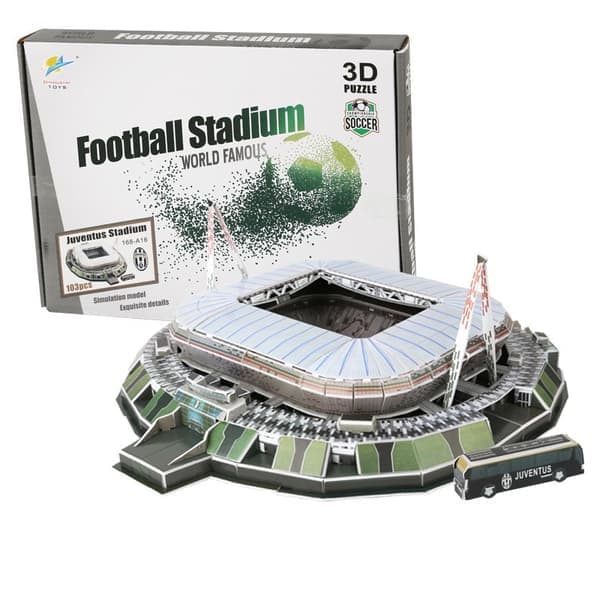 3D Fotbollsplan Pussel Tredimensionellt Pussel 3D Pussel Stadion Pappmodell Byggset Barnleksaker