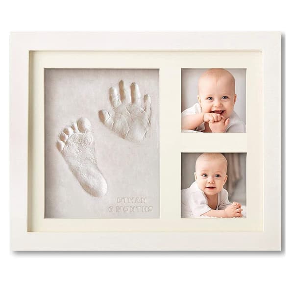Baby Fotavtryck och Handavtryck Set - Minnesvärd Fotoram, Föräldra Fotoram, Ny Mamma Gåva, Nyfödd Nödvändigheter