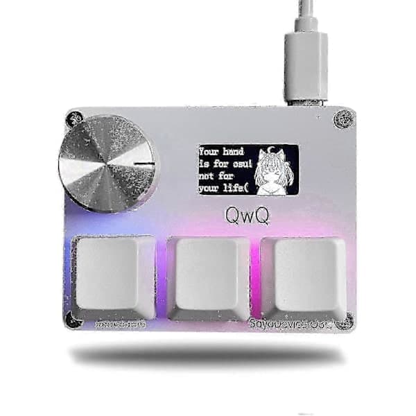 Sayodevice O3C Rapid Trigger-tangentbord, Hall Effect magnetisk switch gaming-knappsats med skärmhjul makro kopiera klistra in genväg