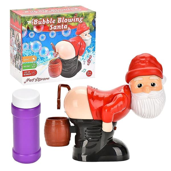 Rolig Jultomte Automatisk Fis-Bubbelmaskin, Jultomte Bubbelmaskin Leksaksdekoration-FX-