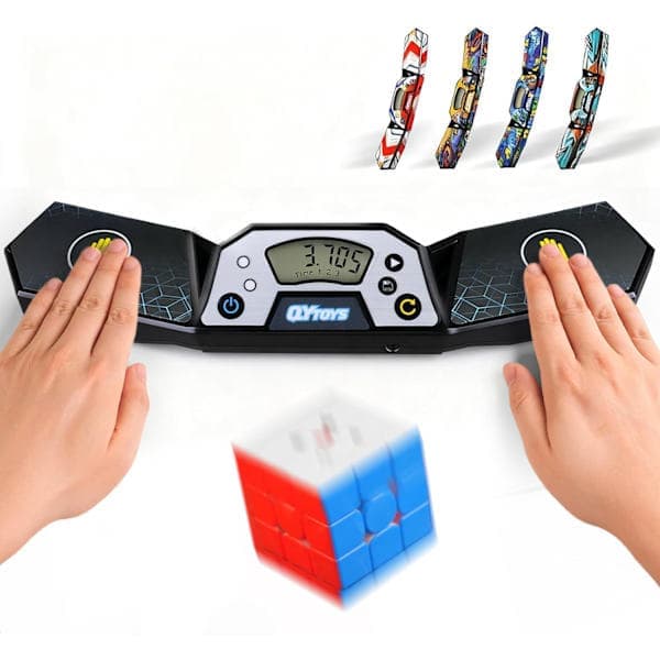 Professional Speed Cube Timer, Touch Control Timer with Display, Cube Race Stack Competition a Great Gift for Boys and Girls-FX-
