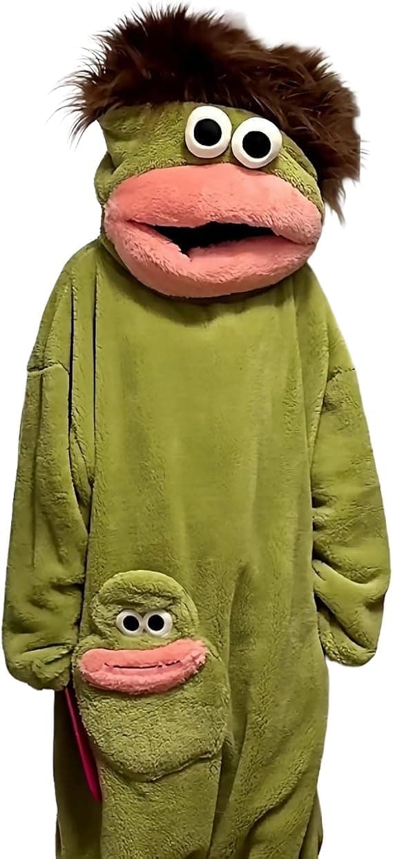 Roliga Big Mouth Monster Onesie Pyjamas för barn och vuxna - Mjuk plysch korallfleece, perfekt för cosplay eller Halloween-kostymer, M（yh）