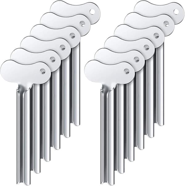 Šteranvändbar tubklämma i rostfritt stål, ergonomisk design för att pressa ut sista droppen, platsbesparande 12-pack, kompatibel med olika