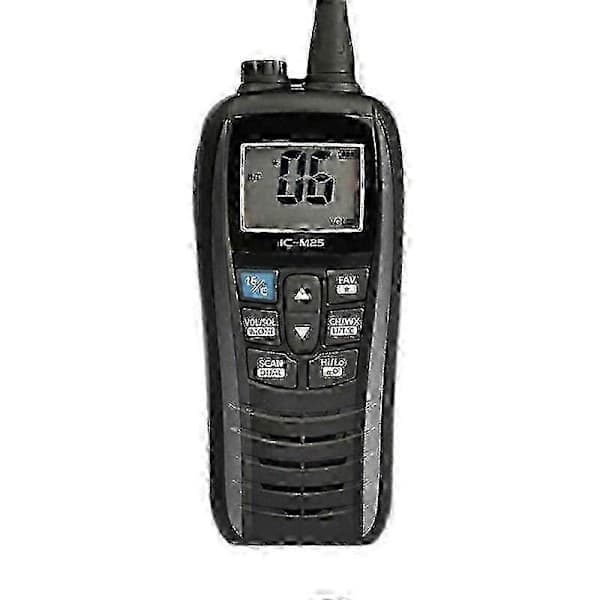 IC-M25 VHF Marinradio Vattentät Sändtagare Flyter i Vatten, -Svart-