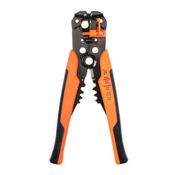 Kabelskalare, Självjusterande 8\" Automatisk Kabelskalare/Avbitartång för Kabelskalning, Klippning, Pressning 10-24 AWG (0.2~6.0mm²)