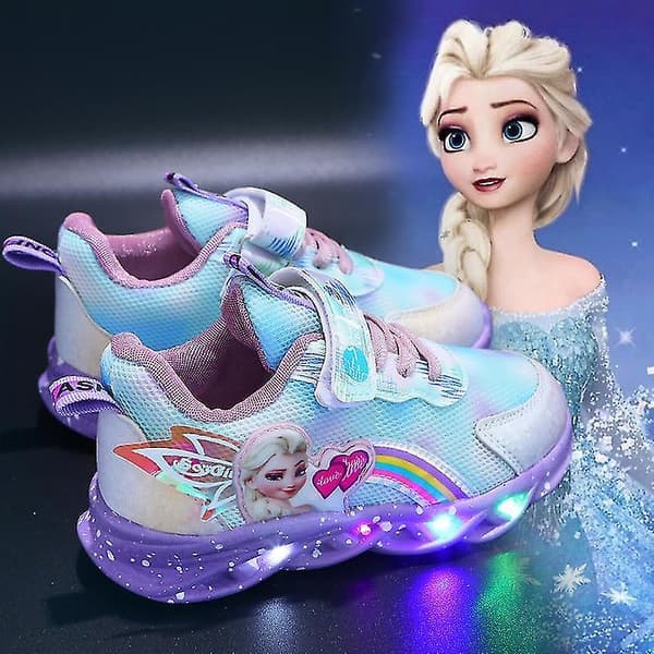 Barn LED Ljusskor Sneakers Blinkande Barn Flickor Lysande Gymnastikskor Storlek 27