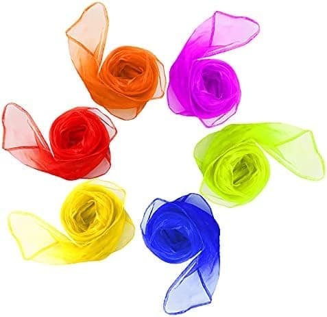 6 st sensory leksaker, regnbågshalsduk