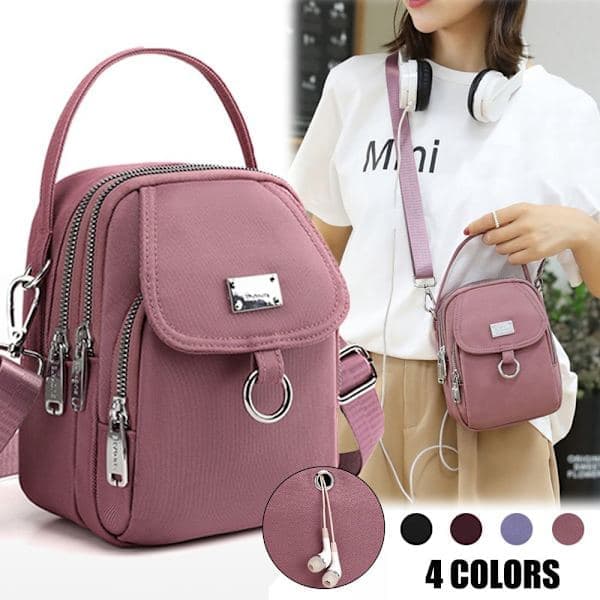 Dam Mini Axelväska Handväskor Messenger Bag svart