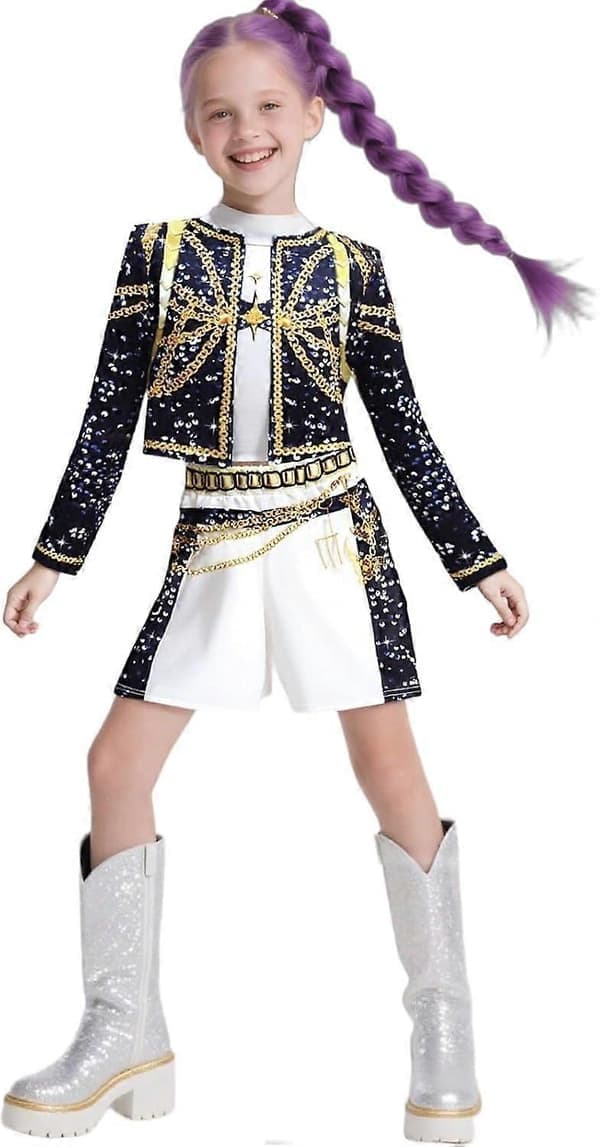 Kpop Demon Hunters Klänning för Flickor - Rumi Mira Zoey Fancy Klänningar för Barn A05 100