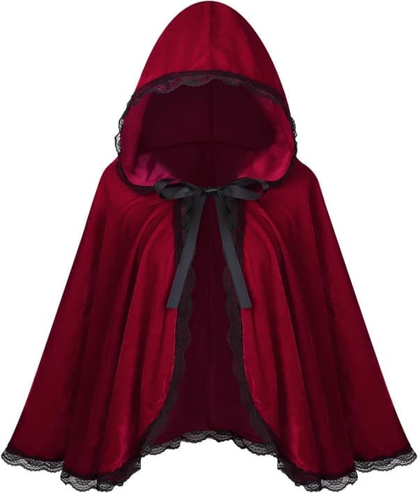 Färgglad Hus Sammet Rödluvan Sammet Cape Halloween Jul Cosplay Party Fancy Cape