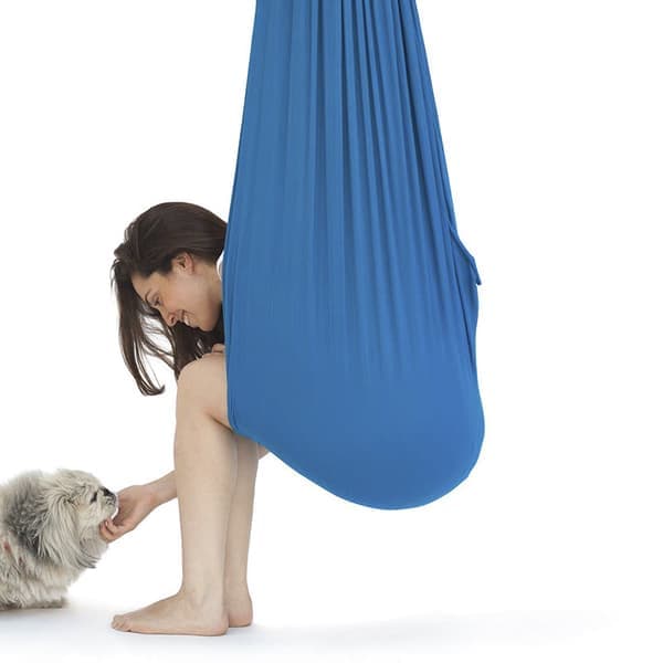 Yoga Swing och Hängmatta Set för Flexibilitet och Smärtlindring Himmelsblå