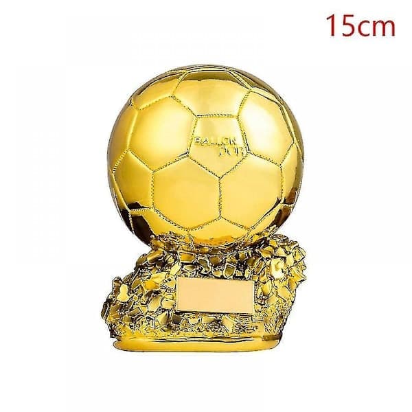 Europeisk Fotboll Guldboll Trofé Souvenir Fotbollstävling Pris Fans Gåva 15CM