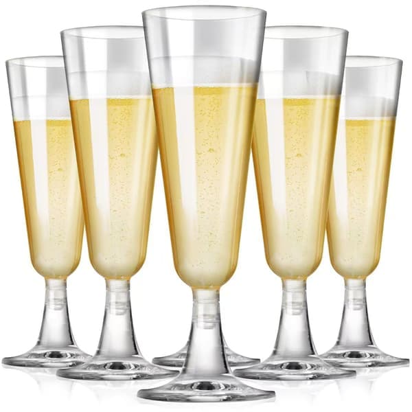 100 st 150 ml plastvinglas, champagneglas, rödvinsglas, mångsidiga, ett måste för festkarnevaler