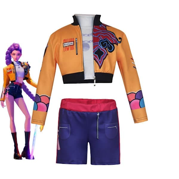 Halloween Demon Slayer Cosplay Kostym | K-Demon Slayer Mira Zoi Rumy Anime Outfit Familj Par Cosplay*Rumi *140 Rumi (jacka + foder + shorts) 140