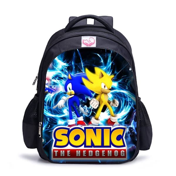 Sonic Ryggsäck för Barn, Skolryggsäck Kompatibel med Brittiska Märken[JUN] AM