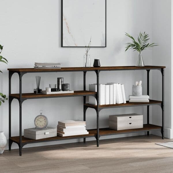 vidaXL Avlastningsbord brun ek 160x29x75 cm konstruerat trä