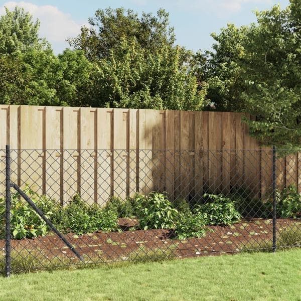 vidaXL Gunnebostängsel antracit 0,8x25 m