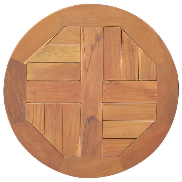 vidaXL Bordsskiva i massiv teak rund 2,5 cm 40 cm