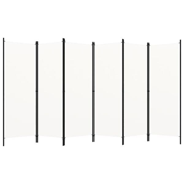 vidaXL Rumsavdelare 6 paneler vit 300x180 cm