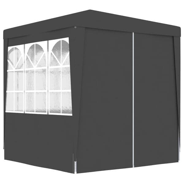 vidaXL Professionellt partytält med väggar 2x2 m antracit 90 g/m²