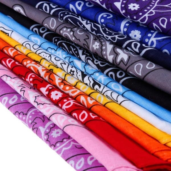 12 Pieces 12 Colors 54*54cm Pack Bandana Scarf Unisex Handkerchief