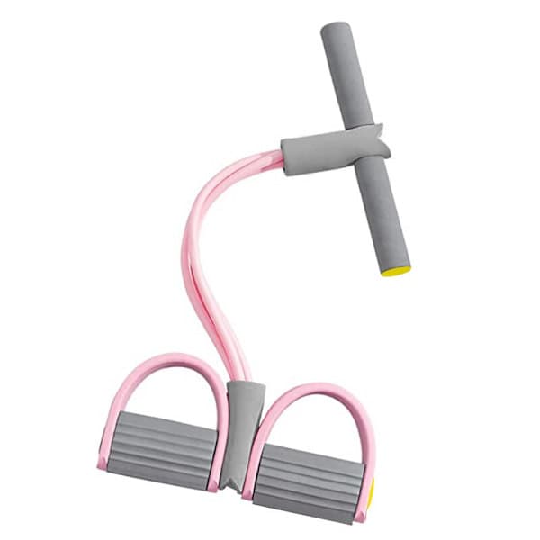 Resistance Bands 4-Tube Yoga Pedal Puller Resistance Band Elastiskt dragrep Fitness för magträning midjearm