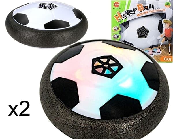 2-pack Air Power Hover ball inomhusfotboll med LED-ljus Svävande fotboll