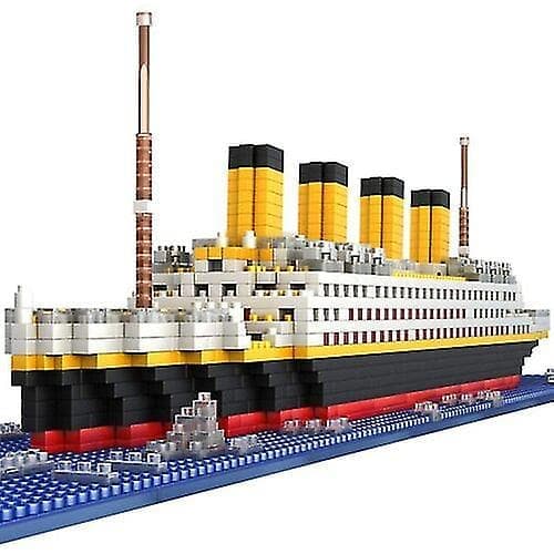 1860 delar Titanic-formmodell - Byggklossar Modellbyggsats, CJY