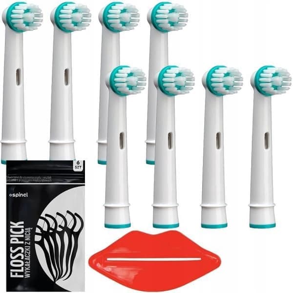 Tandborsthuvuden - Oral B - Ortho Care - Specialt för tandställning - Pack av 8 kompatibla munstycken