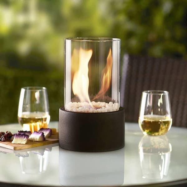 Tabletop Bowl Fireplace Indoor Outdoor Portable Tabletop Stove Clean Burning Bioethanol Fire (Excluding fuel)