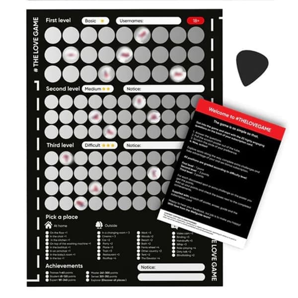 100 Saker Mellan Par Scratch-Off Poster Skrapa Av Aktivitetsposter För Gifta Par Spel